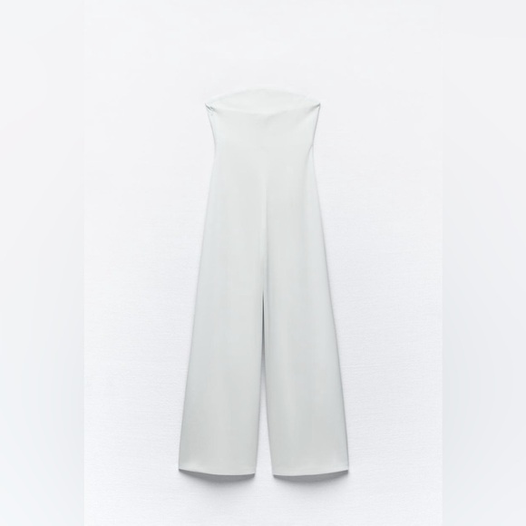 ZARA STRAPLESS LONG JUMPSUIT - Picture 14 of 15